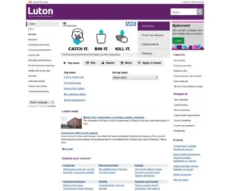 Luton.gov.uk(Luton Borough Council) Screenshot