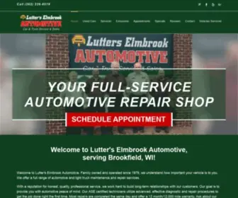 Luttersautomotive.com(Auto Repair Brookfield) Screenshot