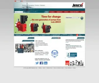 LutzJescoamerica.com(Dosing pumps chlorine gas chlorinators disinfection water treatement  Lutz) Screenshot