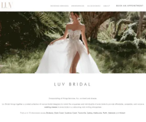 LuvBridal.com.au(Amazing Designer Dresses) Screenshot