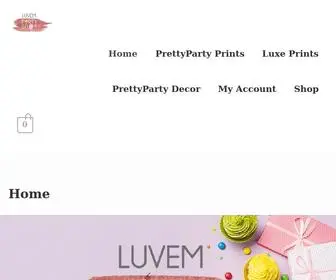 Luvem.co.uk(Pretty Party Prints Designs and Decor) Screenshot