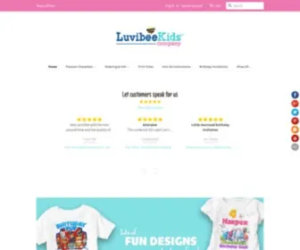 Luvibeekidsco.com(Birthday Invitations & Party Printables for Baby and Kids) Screenshot