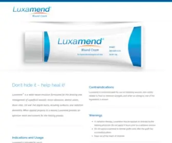 Luxamend.com(Luxamend Wound Creme) Screenshot