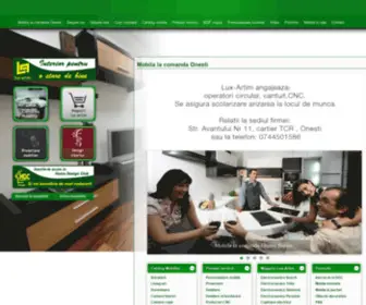 Luxartim.ro(Producator de mobila la comanda in Onesti si Bacau. Tehnologii noi de realizare mobila) Screenshot