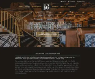 Luxbar.com(Downtown Chicago Bar and Restaurant) Screenshot