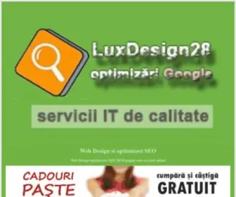 LuxDesign28.ro(Web Design si optimizare SEO SEM pagini web servicii online) Screenshot