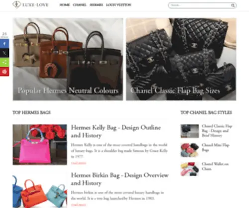 Luxe.love(Shopping Guide for Designer Fashion from Top Luxury Brands Worldwide) Screenshot