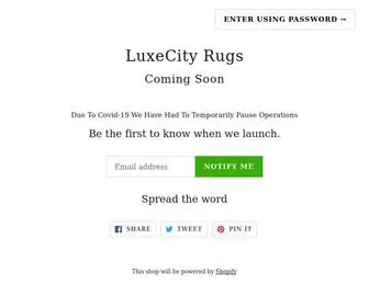 Luxecityrugs.com(LuxeCity Rugs) Screenshot