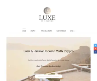 Luxeinleisure.com(Best Platforms to Earn Interest on Crypto) Screenshot