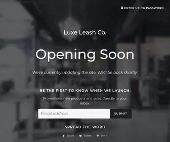 Luxeleashco.com(Luxe Leash Co) Screenshot