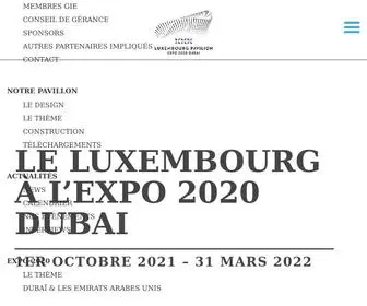 Luxembourgexpo2020Dubai.lu(Le Luxembourg à l’EXPO 2020 DUBAI) Screenshot