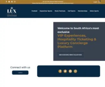 Luxempire.co.za(Lux Empire VIP Hospitality) Screenshot