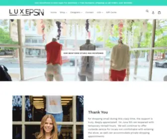 Luxepsn.com(A Fitness Boutique) Screenshot