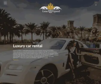 Luxespeed.com(Luxury car rental in USA) Screenshot