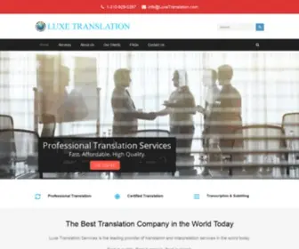 Luxetranslation.com(Translation Company) Screenshot