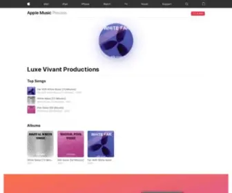 Luxevivant.com(Luxe Vivant Productions on Apple Music) Screenshot
