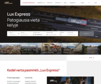 Luxexpress.lt(Lux Express) Screenshot