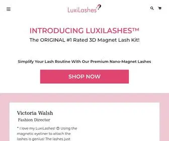 Luxilashes.com(Top Rated Magnetic Eyelash and Eyeliner Kits) Screenshot