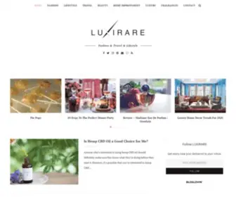 Luxirare.com(My Blog) Screenshot