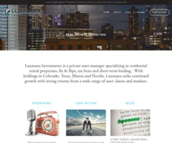 Luxmana.com(Luxmana Investments) Screenshot