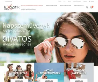 Luxoptik.hu(LuxOptik napszemüveg webshop) Screenshot