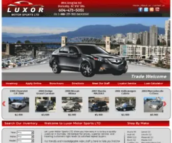 Luxormotorsports.com Screenshot