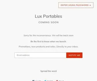 Luxportable.com(Lux Portables) Screenshot