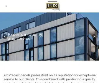 Luxprecast.com.au(Lux Precast Panels) Screenshot