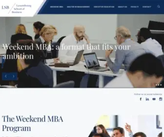 Luxsb.lu(Luxembourg School of Business) Screenshot