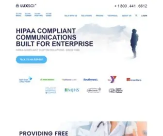 Luxsci.com(HIPAA-Compliant Email, Secure Encryption & Data Protection) Screenshot