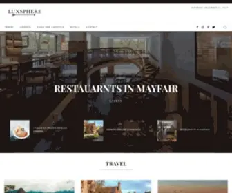 Luxsphere.co(Luxury Travel Magazine Luxsphere) Screenshot