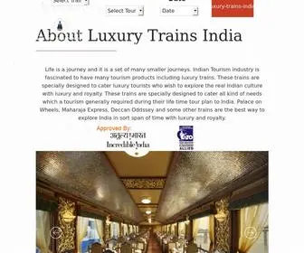 Luxury-Trains-India.com(India Luxury Trains Tour) Screenshot