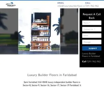 Luxurybuilderfloor.in(Luxury Builder Floors in Faridabad) Screenshot