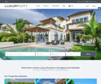 Luxurycity.co(Alquiler por días Casas de Lujo en Cartagena) Screenshot