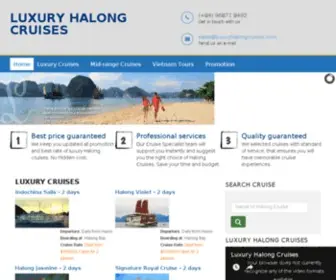 Luxuryhalongcruises.com(Get the BEST PRICE on Luxury Halong Cruises) Screenshot