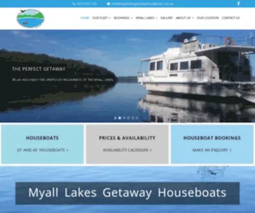 Luxuryhouseboat.com.au(Myall Lakes Getaway Houseboats) Screenshot