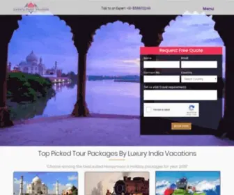 Luxuryindiavacations.com(Luxury India Vacations) Screenshot