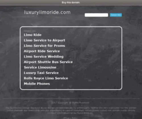 Luxurylimoride.com(Affordable and reliable limousine service company) Screenshot