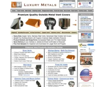 Luxurymetals.com(Heavy Duty Metal Vents in Copper) Screenshot