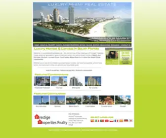 Luxurymiamirealestate.com(Luxury Miami Real Estate) Screenshot