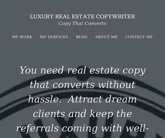 Luxuryrealestatecopywriter.com(You need real estate copy) Screenshot