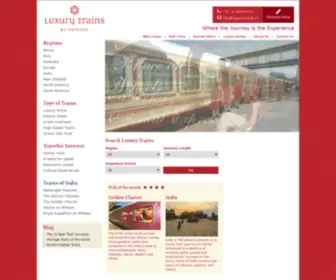 Luxurytrains.in(Luxury Trains by Odyssey) Screenshot