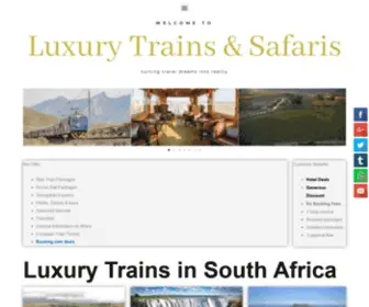 Luxurytrainsouthafrica.com(Train Safaris of Note) Screenshot