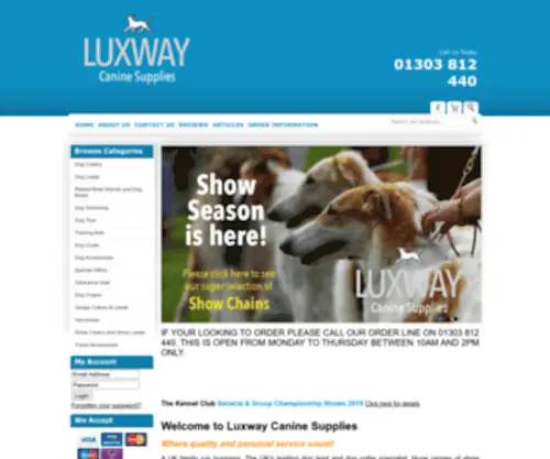 Luxwaycanine.co.uk(Luxway Canine Supplies) Screenshot