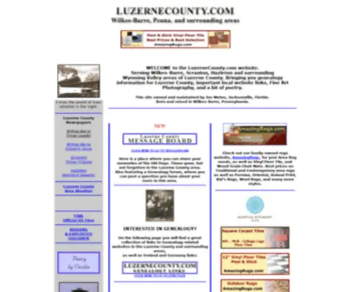 Luzernecounty.com(Wilkes-Barre, PA, Luzerne County, Scranton, Hazleton and surrounding areas) Screenshot