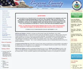 Luzernecountytaxclaim.com(Luzerne County Tax Claim Bureau) Screenshot