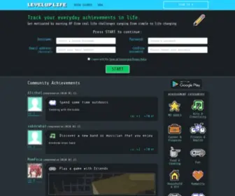 Lvluplife.com(Level up Life) Screenshot