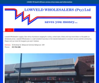 LW.co.za(Lowveld Wholesalers) Screenshot