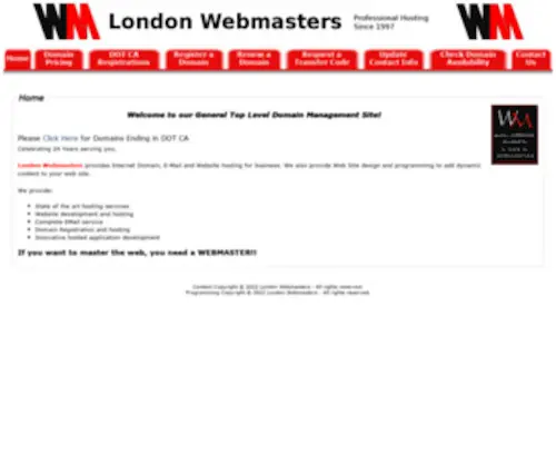 Lweb.ca(Your TLD Specialists) Screenshot