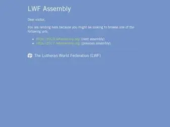 Lwfassembly.org(LWF Assembly) Screenshot